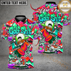 Maxcorners Street Swing Skeleton Golf Polo Shirt, Customized Name & Team Name 3D Shirts (4 Colors)