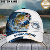 Maxcorners Fishing Blue Lava Classic Fin Personalized Cap (11 Breeds)