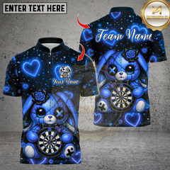 Maxcorners Darts Valentine Cute Bear Multicolor Customized Name, Team Name 3D Shirts