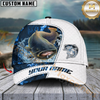 Maxcorners Fishing Blue Lava Classic Fin Personalized Cap (11 Breeds)