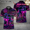 Maxcorners Golf Neon Funny Character Personalized Name, Team Name 3D Shirt (4 Colors)