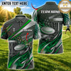 Maxcorners Disc Golf Flying Disc & Basket Graphic with Swirling Motion Pattern Multicolor Customized Name, Team Name 3D Shirts