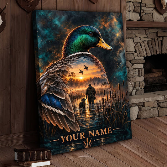 Maxcorners Moose Hunting Hunt Is Freedom Lake Wilderness Personalized Canvas Wall Art
