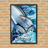Maxcorners Salmon Fishing Ocean Scale Wave Art Personalized Name 3D Poster