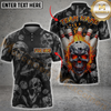 Maxcorners Bowling Burning Skull Multicolor Personalized Name, Team Name 3D Shirt