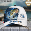 Maxcorners Fishing Blue Lava Classic Fin Personalized Cap (11 Breeds)
