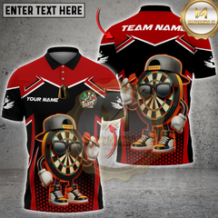 Maxcorners Darts Cartoon Dartboard Street Style Character Multicolor Customized Name, Team Name 3D Shirt
