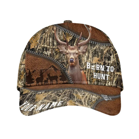 Maxcorners Born to Hunt Custom Deer Hunting Baseball Cap, Custom Deer Hunting Caps LM0402