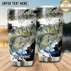 Maxcorners Fishing Tumbler Woodland Lake Reflection Design Personalized Name Tumbler (13 Species)