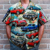 Maxcorners Personalized Classic Car With Seamless Island Pattern Hawaiian Shirt, Custom Photo Car Aloha Shirts (Up to 5 photos)