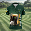 Maxcorners Birdie Bogey Eagle Par Cheers Fckers Golf And Beer St Patrick's Day Green Golf Tops For Men, Golf Shirts For Men