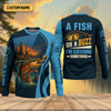 Maxcorners A Fish Or A Buzz I'm Catching Something Funny Fishing Shirt, SPF Shirt For Men, Gift For Fisherman