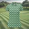 Maxcorners Dibs On The Redhead Lucky Four Leaf Clover St Patrick's Day Golf Shirt, Women's Golf Tops, Ladies Golf Shirts