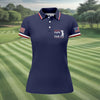 Maxcorners Navy Best Papa By Par Embroidered Golf Polo Shirt, Women’s Golf Polo, Golf Shirts For Women LM1507