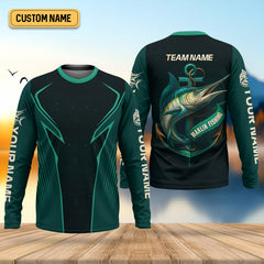 Maxcorners Blue Marlin Fishing Team Shirt, Fishing Jersey, SPF Shirt For Men, Gift For Fisherman, Fishing Shirts