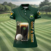 Maxcorners Birdie Bogey Eagle Par Cheers Fckers Golf And Beer St Patrick's Day Green Women's Golf Tops, Ladies Golf Polos