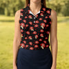 Maxcorners Sassy Red Lips Golf Shirt, Funny Valentine Pattern Design, Women’s Golf Polo LM1507