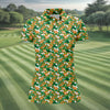 Maxcorners Naughty Fun Adult Humor St Patrick's Day Golf Shirt, Green Orange White Women's Golf Tops, Ladies Golf Shirts