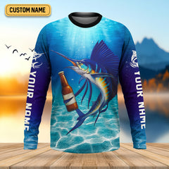 Maxcorners Just Another Beer Drinker With A Fishing Problem Marlin Fishing Shirt, Funny Fishing Shirt, Men's Fishing Shirt