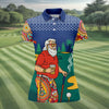 Maxcorners Funny Bearded Golfer Beer Lover Paisley Sleeve Golf Polo, Ladies Golf Shirts, Women’s Golf Apparel LM1507