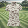 Maxcorners Funny Bigfoot Western Style Hawaiian Golf Shirt, Women's Golf Tops, Ladies Golf Shirts LM1507