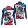 Maxcorners Life Is Good Fishing Makes It Better SPF Shirts, Fishing Shirts For Men, Funny Fisherman Gift