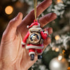 Maxcorners Custom Name Santa and Pet Ornament, Pet Lover Christmas Gift 2D Flat LM2111