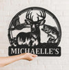 Maxcorners Personalized Hunting Metal Sign WITH LED/WITHOUT LED - Deer, Duck & Fish Wildlife Wall Art, Rustic Cabin Decor for Hunters LM0110