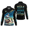 Maxcorners Fishing Shirts, Rule The Waves Fear Nothing, SPF Long Sleeve Shirts, Fishing Shirts For Men