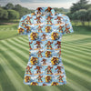 Maxcorners Surfing Bigfoot Hawaiian Golf Shirt, Womens Golf Tops, Golf Polo For Women LM1507