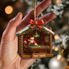 Maxcorners Personalized Santa Playing Billiards Ornament, Custom Pool Table Christmas Ornament, Gift For Billiards Lover