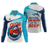 Maxcorners Deep Blue Shark Attack, Unleashing The Beast Of The Deep Fishing UPF Shirts, Mens Fishing Shirts Long Sleeve