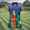 Maxcorners Funny Retro Golfer Drinking Beer Paisley Polo Shirt, Golf Shirts For Women, Women’s Golf Apparel LM1507
