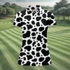 Maxcorners Cowhide Pattern Golf Shirt, Western Ranch Inspired Design, Golf Shirt For Women LM1507