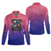 Maxcorners Weekend Hooker Purple Pink Shirt, Fishing UPF Shirts, Hooded Sun Shirt, Gift For Fisherman