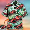 Maxcorners Personalized Formula One Car Hawaiian Shirt, Tropical Patern Custom Photo Car Aloha Shirts