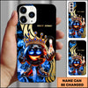 Maxcorners Bowling Crown King Ball Character Multicolor Personalized Name 3D Phone Case