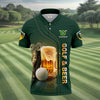 Maxcorners If You Drink Definitely Drive Golf And Beer St Patrick's Day Green Golf Shirts For Men, Golf Gift For Men