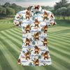 Maxcorners Funny Bigfoot Carrying Hot Dog Float Beach Golf Polo Shirt, Hawaiian Golf Shirt, Golf Apparel For Women LM1507