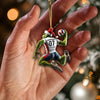Maxcorners Custom Name Stink Christmas Handball Ornament, Christmas Gift for Handball Lover 2D Flat LM2111