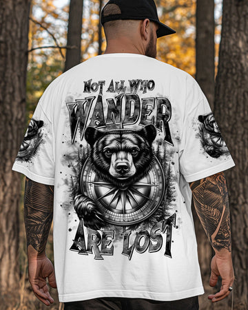 Maxcorners Not All Who Wander Are Lost Bear Compass All Over Print LM1501
