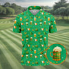Maxcorners St Patrick's Day Pot Of Gold Leprechaun Hats Irish Flag Golf Tops For Men, Golf Gift For Men, Golf Shirts For Men