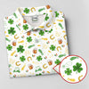 Maxcorners St Patrick's Day Beer Golden Horseshoes Shamrock Golf Shirt, Polo Shirts For Men, Golf Shirts For Men