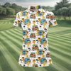 Maxcorners Cool Duck Surf Van Beach Golf Shirt, Women’s Golf Polo, Ladies Golf Tops, Printed Golf Shirt LM1507