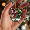 Maxcorners Custom Name Muay Thai Santa Ornament, Christmas Gift for Muay Thai Lover 2D Flat LM2211
