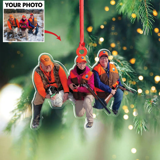 Maxcorners Personalized Hunting Acrylic Christmas Ornament Custom Photo Gift for Hunters & Outdoor Lovers LM0110