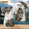 Maxcorners Personalized Funny Fishing Shirt for Men, Grumpy Old Man That Loves to Fish Long Sleeve, Camo Fisherman Gift