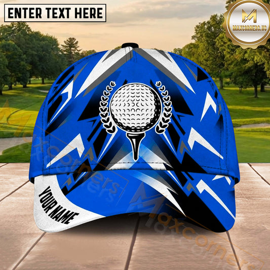 Maxcorners Golf Geometric Lightning Tee Ball Emblem Personalized Name 3D Classic Cap