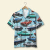 Maxcorners Personalized Classic Car Hawaiian Shirt, Custom Photo Car Aloha Shirts Water Pattern (Up to 5 photos)