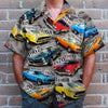 Maxcorners Personalized Muscle Car Hawaiian Shirt,  Custom Photo Car Aloha Shirts (Up to 5 photos)